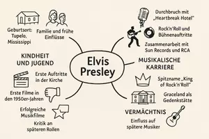 Vorschau - Arbeitsblätter - Arbeitsblätter zum Thema "Elvis Presley" (Lückentext, Hörverstehen) + Lösung & MP3 + Mindmap + Infografik - Seite 3