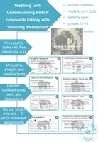 Vorschau - Unterrichtsreihen - Unterrichtsreihe zu "Shooting an elephant" mit Fokus auf creative tasks & speaking skills - Deckblatt