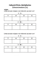 Vorschau - Arbeitsblätter - Halbschriftliche Multiplikation (Übungen /Arbeitsblätter) - Seite 3