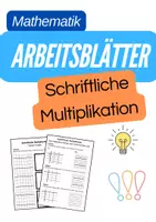 Vorschau - Arbeitsblätter - Schriftliche Multiplikation (ZR 1Million) (Übungen/Arbeitsblätter) - Deckblatt