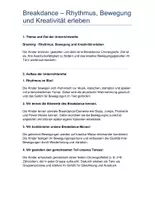 Vorschau - Stundenentwürfe - Breaking Unterrichtsmaterial: Komplettes Materialpaket für Schule & Tanz - Seite 1