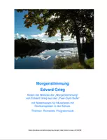 Vorschau - Arbeitsblätter - Morgenstimmung von Edvard Grieg mit Notennamen - Deckblatt