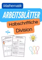 Vorschau - Arbeitsblätter - Halbschriftliche Division (Übungen/Arbeitsblätter) - Deckblatt