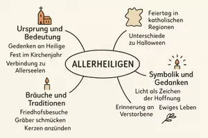 Vorschau - Arbeitsblätter - Arbeitsblatt "Allerheiligen" + Onlineübung & MP3 + Mindmap + Infografik - Seite 2