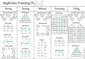 Vorschau - Arbeitsblätter - tägliches Training 19 - Wiederholung ZR 100 - Seite 1