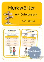 Vorschau - Arbeitsblätter - Merkwörter mit Dehnungs-h üben (3./4. Klasse) - Deckblatt