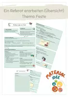 Vorschau - Arbeitsblätter - Ein Referat erarbeiten (Übersicht) - Deckblatt