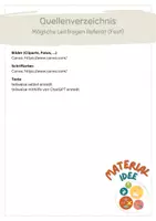 Vorschau - Arbeitsblätter - Mögliche Leitfragen für ein Referat (Fest) - Seite 1