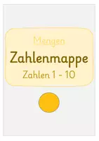 Vorschau - Fördermaterial/Inklusion - Zahlenmappe 1 - 10: MENGEN Zahlenraum 10 (orangene Kreise) - Seite 1