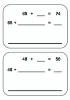 Vorschau - Arbeitsblätter - Platzhalter-Plus-Aufgabe ZE + E am Rechenstrich - Seite 3