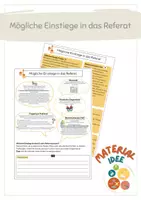 Vorschau - Arbeitsblätter - Mögliche Einstiege in ein Referat (zum Thema Fest) - Deckblatt