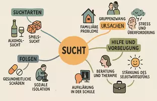 Vorschau - Arbeitsblätter - Arbeitsblatt "Sucht" + Onlineübung & MP3 + Mindmap + Infografik - Seite 3