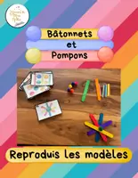 Aperçu - Feuilles d'exercices - Bâtonnets et pompons - Page de couverture