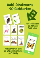 Vorschau - Spiele - Waldschatzsuche mit 90 Suchkarten Spiel für Kinder Schatzsuche im Wald ein Suchspiel für Kindergeburtstag Outdoor Schnitzeljagd Montessori - Deckblatt