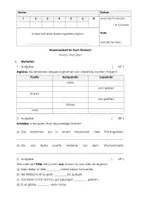 Vorschau - Test - Klassenarbeit: die Wortarten und die vier Fälle - Deckblatt