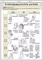 Vorschau - Arbeitsblätter - Frühling - Eine Geschichte würfeln - kreative Geschichten verfassen - kreative Schreibaufgabe - Spiel zur Förderung der Schreibkompetenz - Seite 2