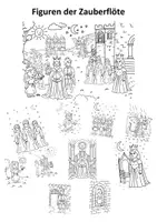 Vorschau - Mal- und Bastelvorlagen - Figuren der Zauberflöte als Ausmalzeichnung - Deckblatt