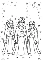 Vorschau - Mal- und Bastelvorlagen - Figuren der Zauberflöte als Ausmalzeichnung - Seite 2