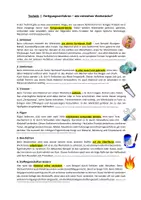 Vorschau - Arbeitsblätter - Arbeitsblatt Technik: Fertigungsverfahren (mit Lösung) - Deckblatt