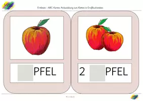 Vorschau - Fördermaterial/Inklusion - ABC-Karten: Anlautübung zum Kletten in Großbuchstaben - Seite 3