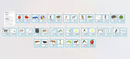 Vorschau - Fördermaterial/Inklusion - ABC-Karten: Anlaute schreiben mit Motiven (Großbuchstaben) - Deckblatt