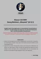 Vorschau - Unterrichtsreihen - Woyzeck: Klausur - Vergleich zweier Rezensionen: Martens + Glück - Deckblatt