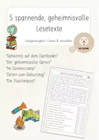 Vorschau - Arbeitsblätter - Genaues Lesen - 5 spannende Lesetexte mit Ankreuzaufgaben - Deckblatt