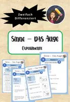 Vorschau - Stationenlernen - Die Sinn - Auge - Experimente zum Sehen - Deckblatt