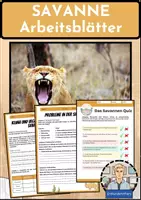 Vorschau - Arbeitsblätter - SAVANNE: Arbeitsblätter zur SAVANNE - Erdkunde für die Sek 1 - Deckblatt