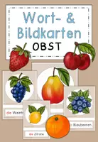 Vorschau - Bildkarten - DAS OBST - Wort- & Bildkarten - Deckblatt