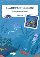 Vorschau - Stundenentwürfe - Kunst Unterrichtseinheit Unterwasserwelt Klasse 5-7 - Deckblatt