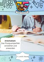 Vorschau - Arbeitsblätter - Arbeitsblatt: Das Plusquamperfekt verstehen und anwenden ⏳✨ (inkl. Merkkasten & Übungen) - Deckblatt