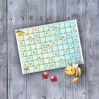 Vorschau - Stationenlernen - 🐝🌺 Biene Blume Leiterspiel Brettspiel Mundmotorik zählen - Deckblatt
