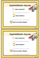 Vorschau - Anderer Materialtyp - Superhelden-Ausweis Klasse 4 – Schuljahresende & Abschluss Grundschule (Bastelvorlage) - Seite 3