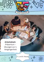 Vorschau - Arbeitsblätter - Arbeitsblatt: Präteritum – Übungen zur 1. Vergangenheit ✍️📚 - Deckblatt