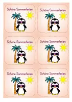 Vorschau - Bildkarten - Sommerferien Grußkärtchen Pinguin - Seite 2