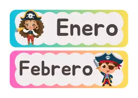 Vista previa - Decoración del aula - MESES DEL AÑO CON TEMÀTICA PIRATAS - Portada