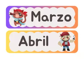 Vista previa - Decoración del aula - MESES DEL AÑO CON TEMÀTICA PIRATAS - página 1