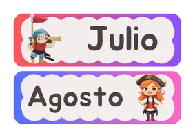 Vista previa - Decoración del aula - MESES DEL AÑO CON TEMÀTICA PIRATAS - página 3
