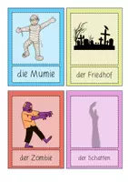 Vorschau - Poster - Halloween Wortkarten DaF/DaZ Deutschunterricht Grundschule - Seite 2