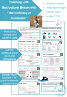 Vorschau - Arbeitsblätter - Unterrichtsreihe zu "The Embassy of Cambodia" mit Fokus auf creative tasks & speaking skills - Deckblatt