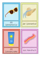 Vorschau - Poster - Wortkarten Sommer DaZ DaF Grundschule Sek I Deutschunterricht - Seite 2