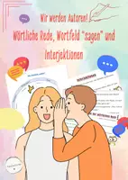 Vorschau - Stundenentwürfe - Spannend erzählen - Wörtliche Rede - Interjektionen - Wortfeld "sagen" (Deutsch, Klasse 5-7) - Deckblatt