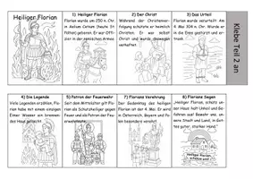 Vorschau - Arbeitsblätter - Leporello - Florian, Schutzpatron Österreichs und der Feuerwehr (2-fach differenziert) - Deckblatt