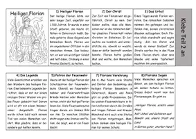 Vorschau - Arbeitsblätter - Leporello - Florian, Schutzpatron Österreichs und der Feuerwehr (2-fach differenziert) - Seite 1