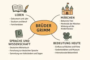 Vorschau - Arbeitsblätter - Arbeitsblatt zum Thema "Brüder Grimm" + Onlineübung & MP3 + Mindmap + Infografiken - Seite 3