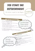 Vorschau - Anderer Materialtyp - Der Start ins Referendariat - was tun vor dem Ref-Beginn? - Deckblatt