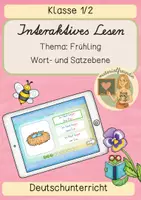 Vorschau - Interaktives Material - Interaktives Lesen - Frühling - Klasse 1/2 - Deckblatt