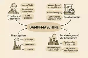 Vorschau - Arbeitsblätter - Arbeitsblatt zum Thema "Dampfmaschine" + Onlineübung & MP3 + Mindmap + Infografik - Seite 3