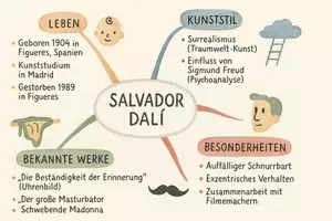 Vorschau - Arbeitsblätter - Arbeitsblätter zum Thema "Salvador Dalí" + Lösung & MP3 + Mindmap + Infografik - Seite 3